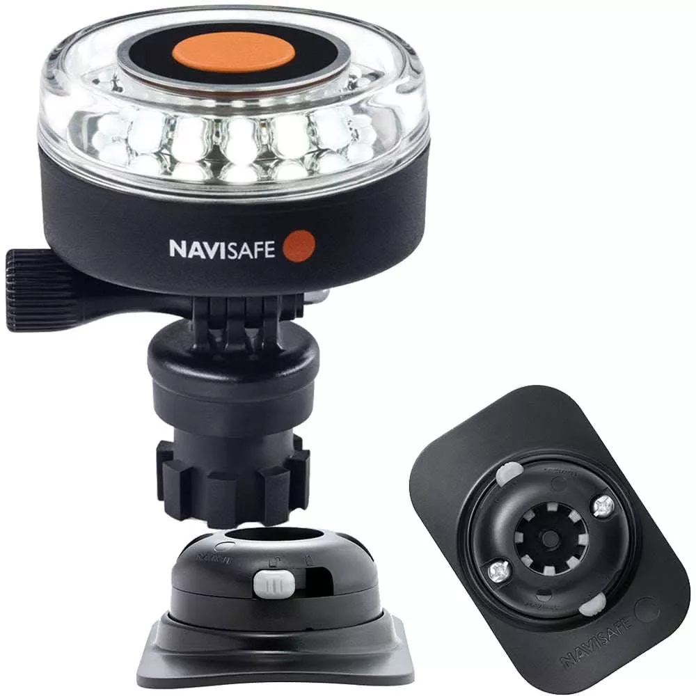 Navisafe Navilight 360° 2NM White w/Navimount Base & RIB Mount - Black - 040KIT2