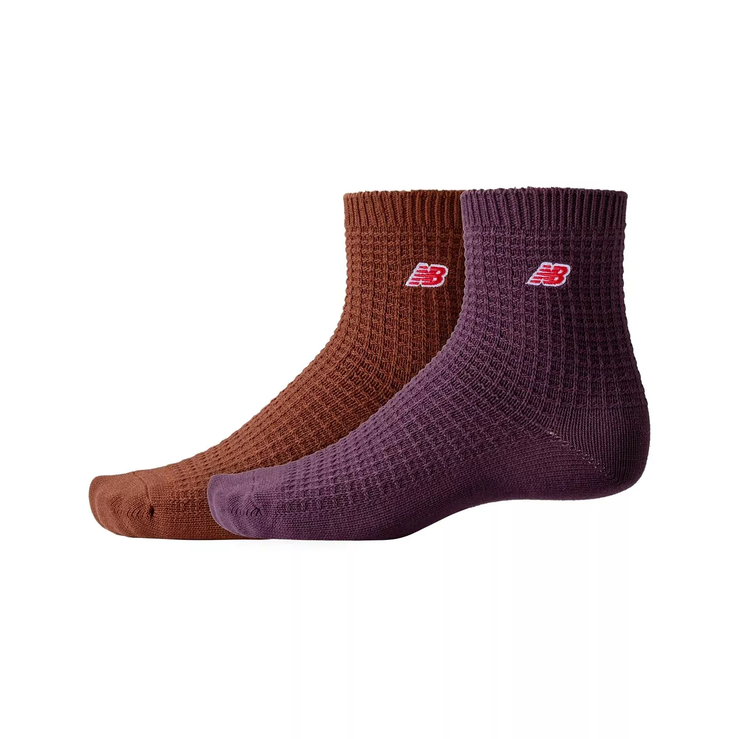 New Balance Waffle Knit Ankle Socks 2 Pack