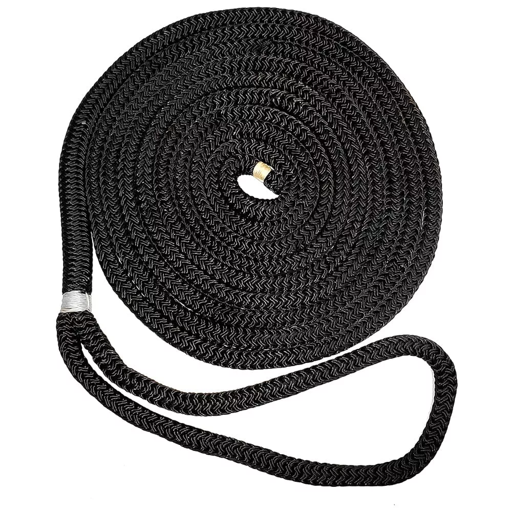 New England Ropes 3/4″ X 25′ Nylon Double Braid Dock Line – Black