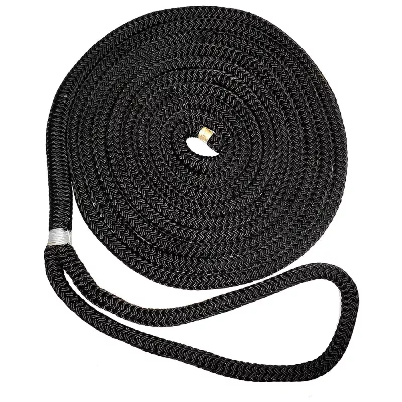 New England Ropes 3/8 Double Braid Dock Line – Black – 25