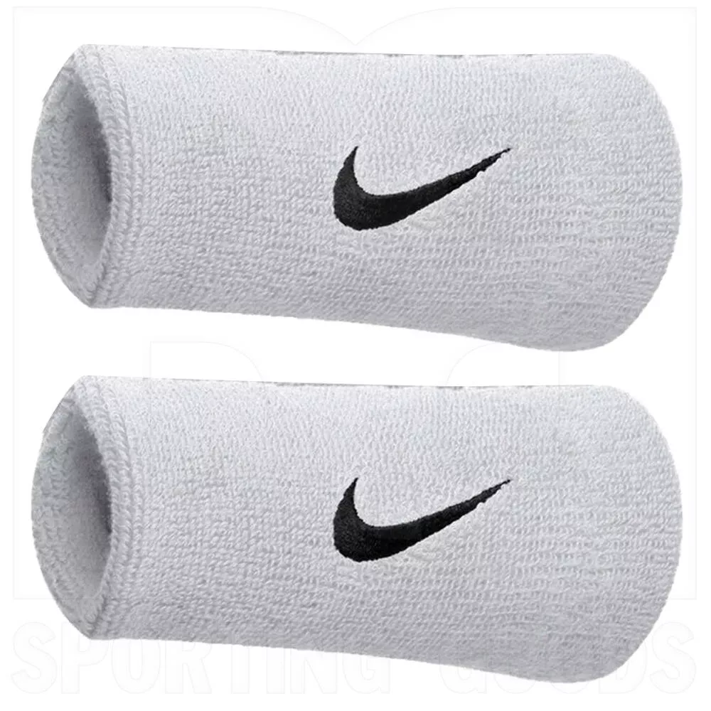 Nike Swoosh Doublewide Wristbands White