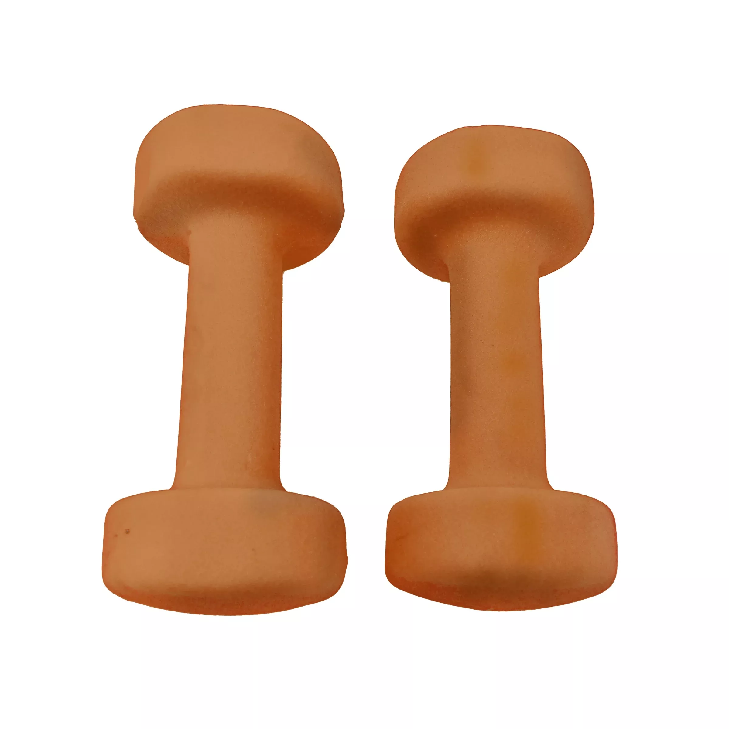 Non-Slip Hexagonal Shaped Free Weight Dumbbells – 7 lbs – Orange – Set of 2