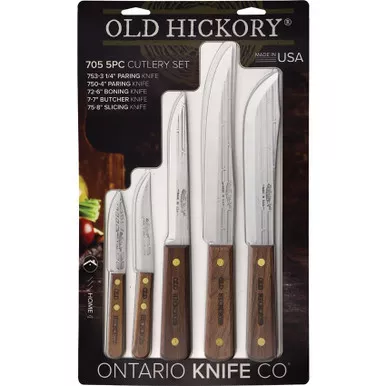 Old Hickory 5 Piece Carbon Steel Kitchen Knife Set