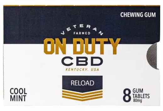 ON DUTY CBD GUM THC FREE 80MG COOL MINT