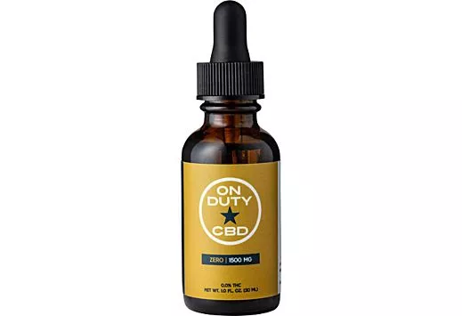 ON DUTY CBD OIL THC FREE 1500MG 30ML BOTTLE (1 FL.OZ.)