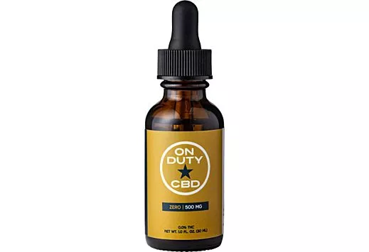ON DUTY CBD OIL THC FREE 500MG 30ML BOTTLE (1 FL.OZ.)