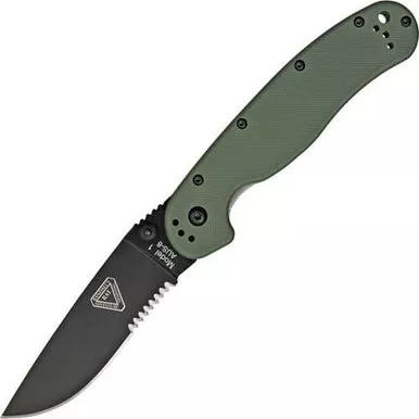 Ontario RAT I Partially Serrated OD Nylon Folding Knife