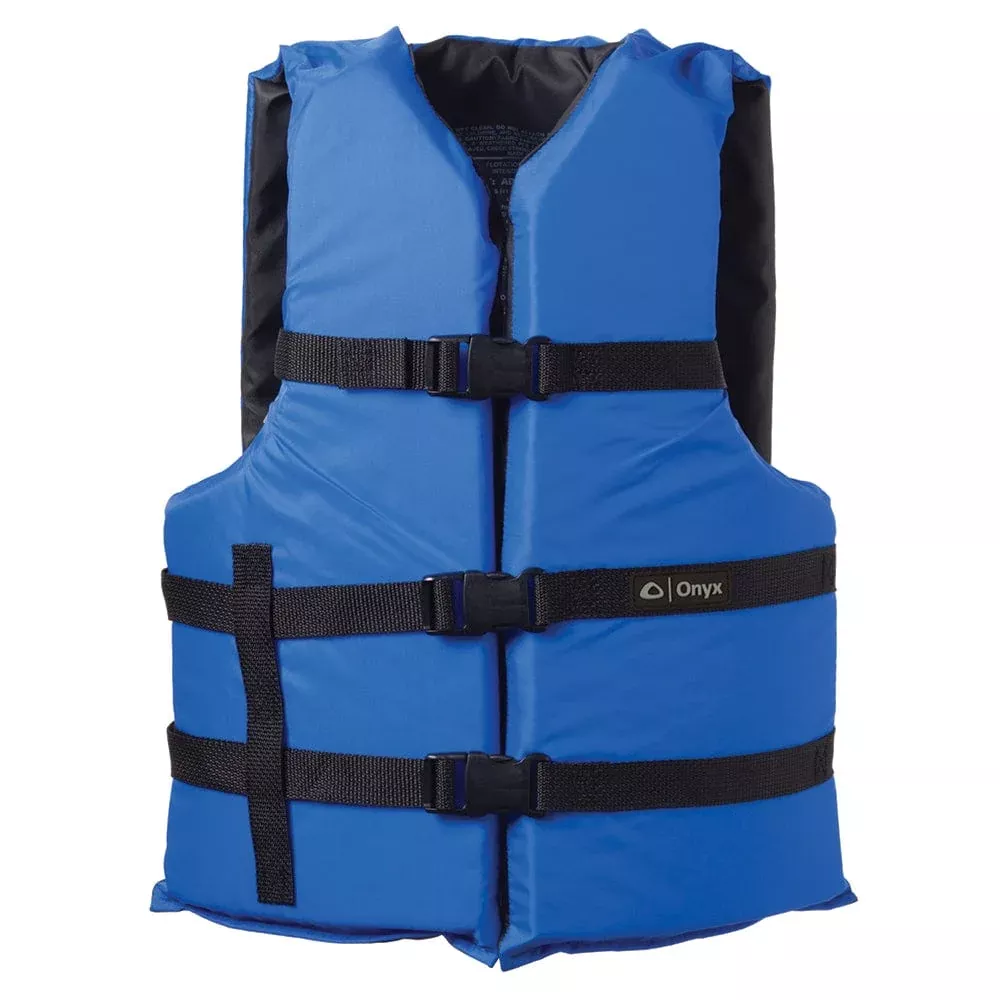 Onyx Nylon General Purpose Life Jacket – Adult Universal – Blue