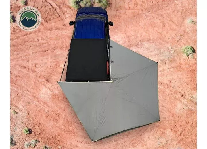 Overland Vehicle Systems Nomadic 270 LT Awning – Passenger Side – Dark Gray Cover With Black Cover Universal• 19569907