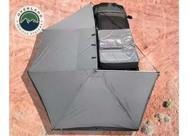 Overland Vehicle Systems Nomadic Awning 270 Driver Side Dark Gray Cover With Black Cover Universal• 19519907