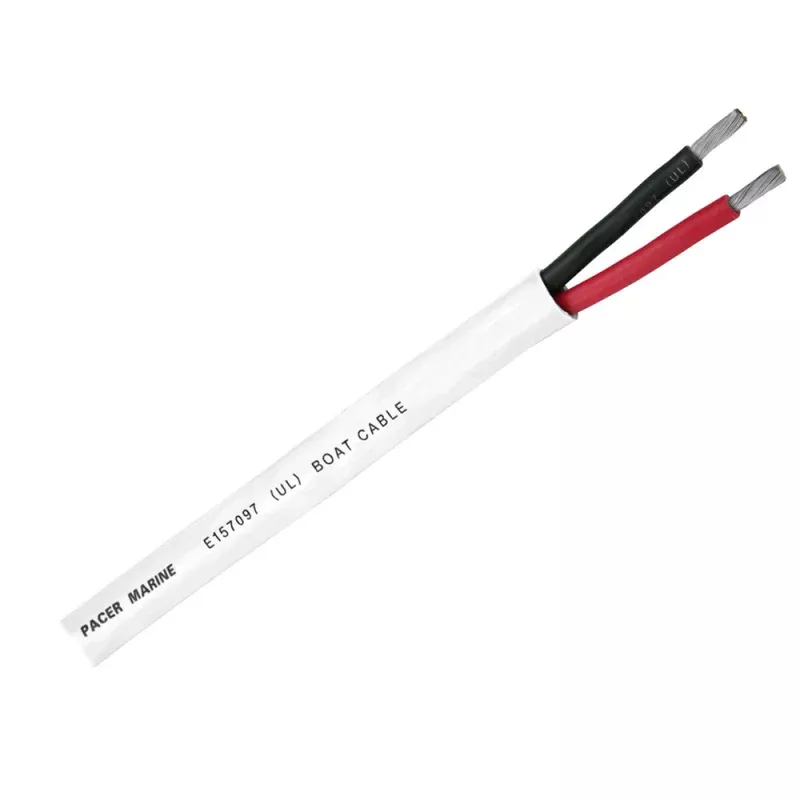 Pacer Duplex 2 Conductor Cable – 100′ – 16/2 AWG – Round Cable – Red, Black
