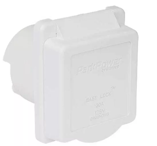ParkPower Weekender 30 Amp 125V Power Inlet - White• 30ARVIW