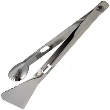 Pathfinder Stainless Camp Tongs with Spork Spatula