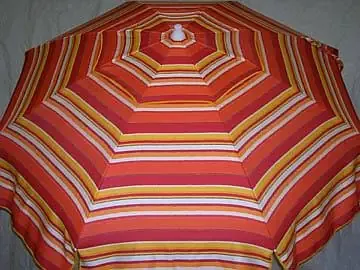 Patio & Beach Umbrella - Red & Orange Stripe