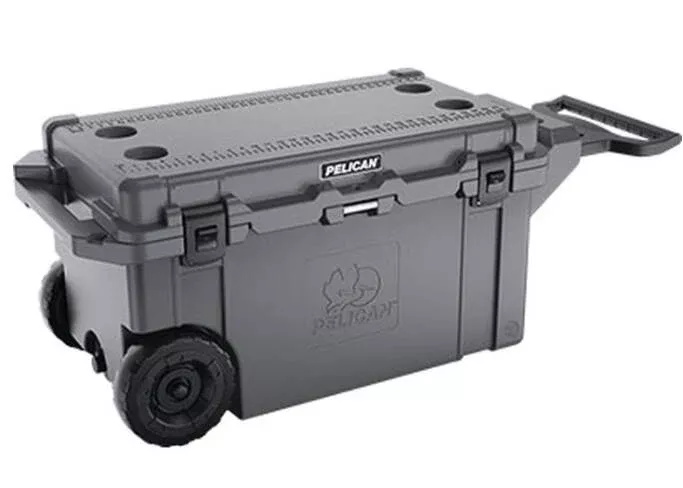 Pelican 80-Quart Elite Wheeled Cooler – Dark Gray• 80QW-6-DKGRY