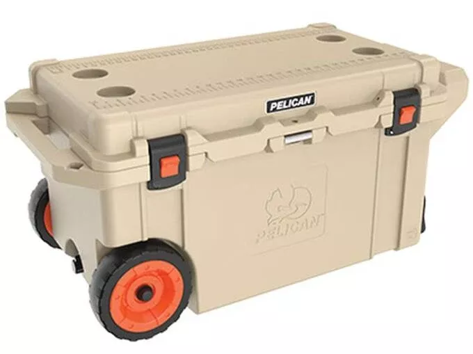 Pelican 80-Quart Elite Wheeled Cooler – Tan• 80QW-2-TAN