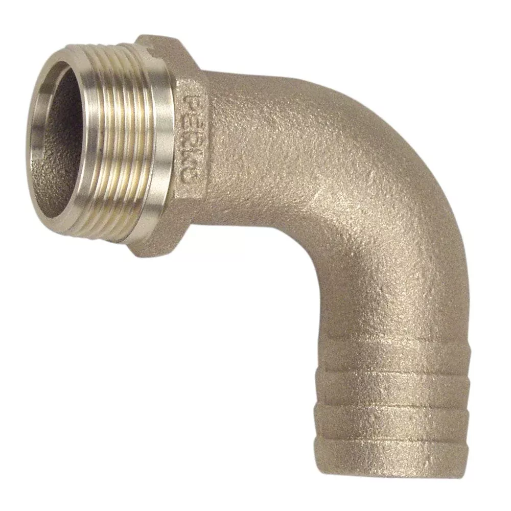Perko 1-1/2″ Pipe to Hose Adapter 90 Degree Bronze MADE IN THE USA