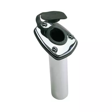 Perko 65-Degree Chrome Angled Flush Mount Rod Holder