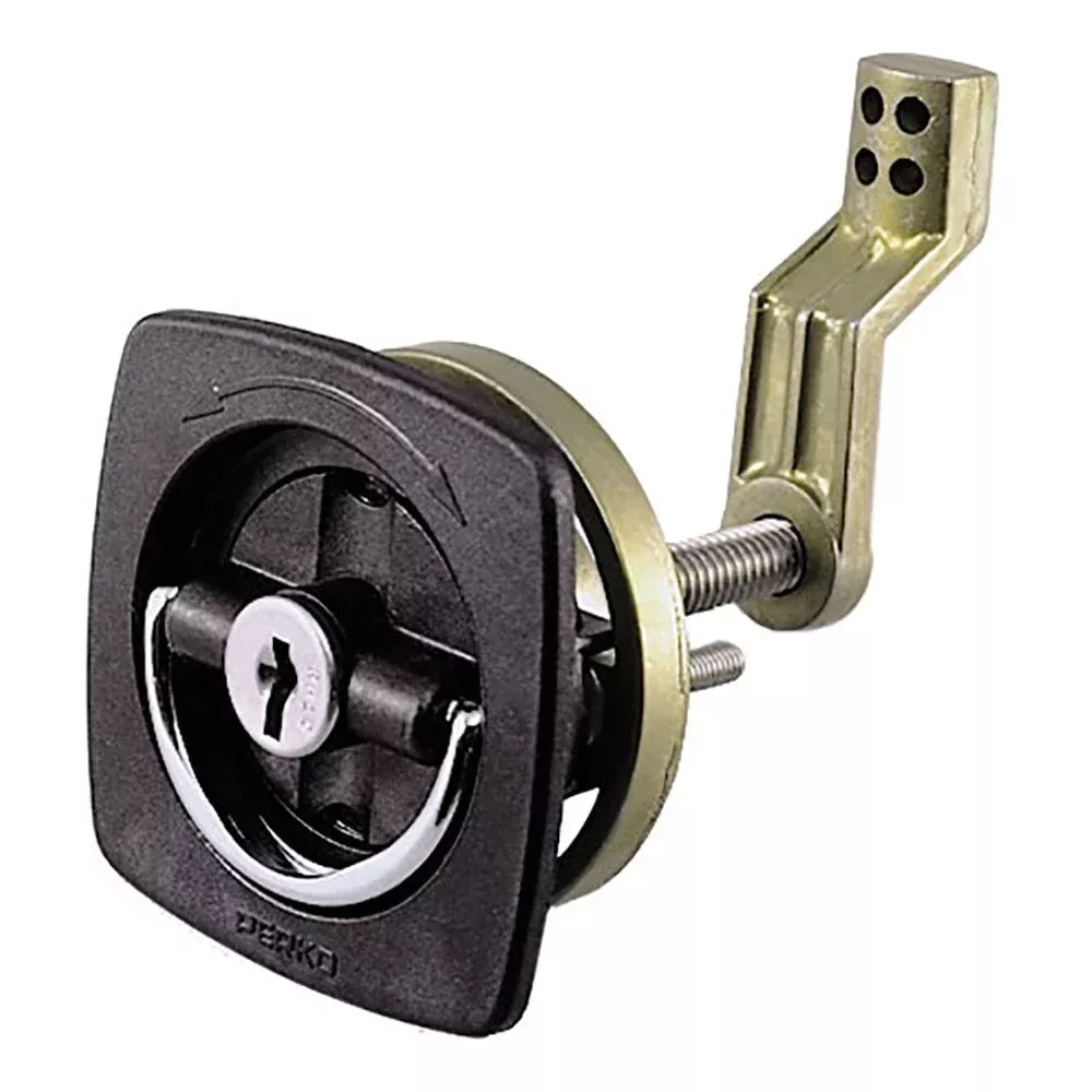 Perko Black Flush Lock – 2.5″ x 2.5″ w/Offset Cam Bar & Flexible Polymer Strike