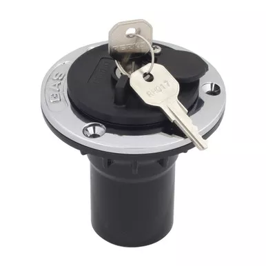 Perko Chrome Diesel Fill with Locking Cap, 1.5-Inch Hose