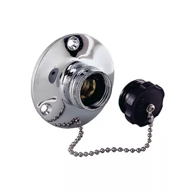 Perko Chrome Water Inlet Fitting with Plug