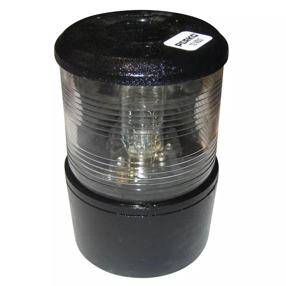 Perko Masthead Light f/Sail or Power Less Than 20M – 12VDC – Black Base Mount/White Light
