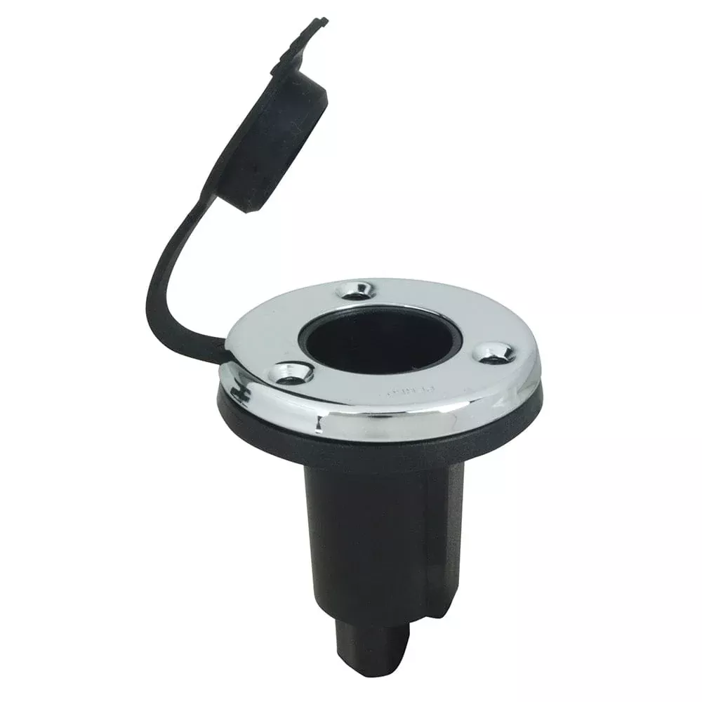 Perko Spare Round Plug-In Base – 3-Pin – Chrome/Black