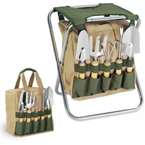 Picnic Time Gardener Botanica Folding Seat and Tote