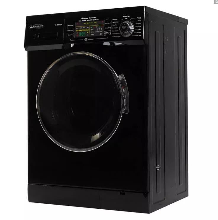Pinnacle Super Combo RV Washer-Dryer 13 lbs Black• 18-4400N B
