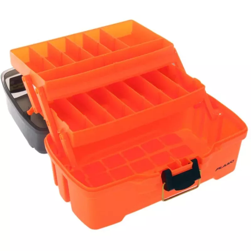 Plano 2-Tray Tackle Box w/Dual Top Access – SmokeBright Orange