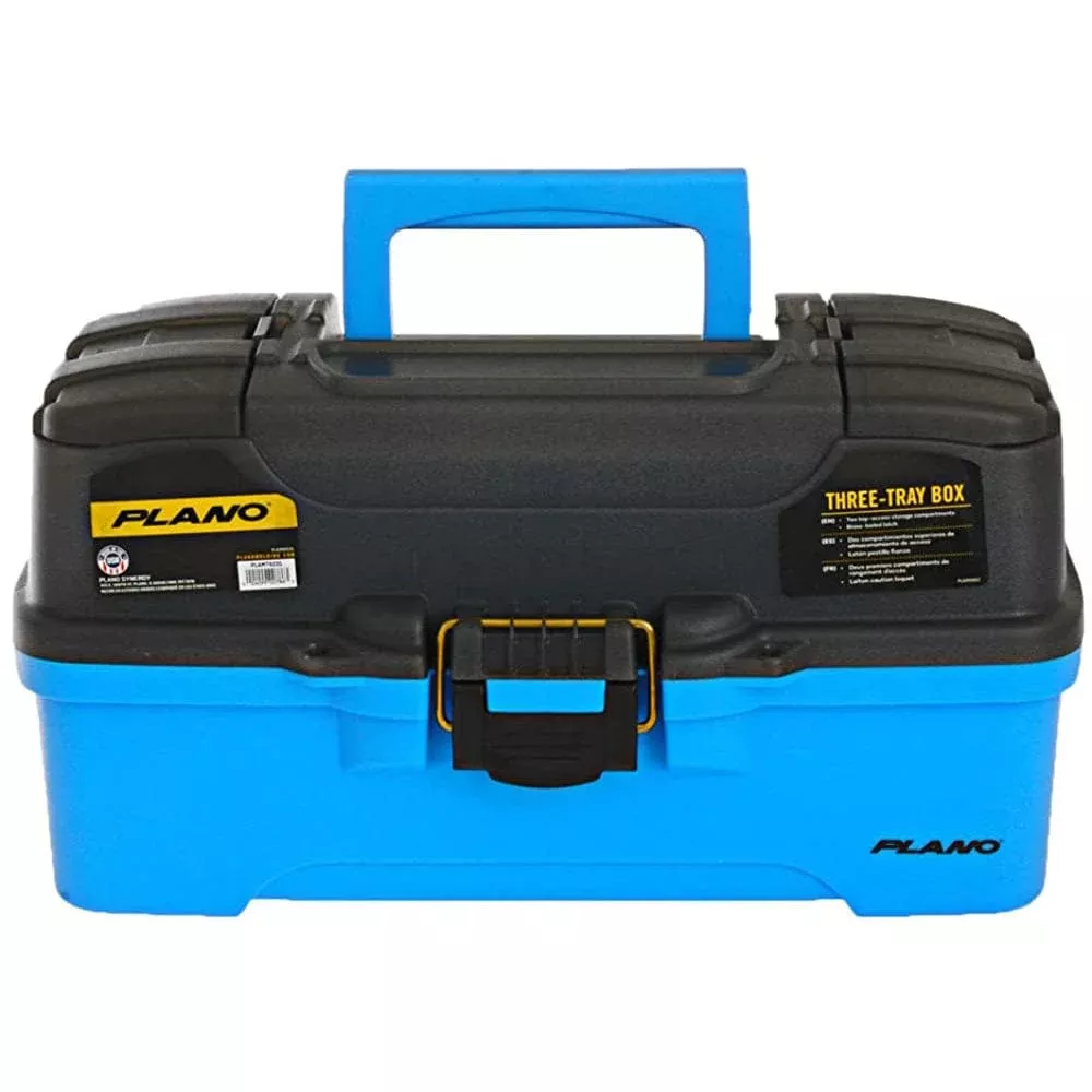 Plano 3-Tray Tackle Box w/Dual Top Access – Smoke & Bright Blue