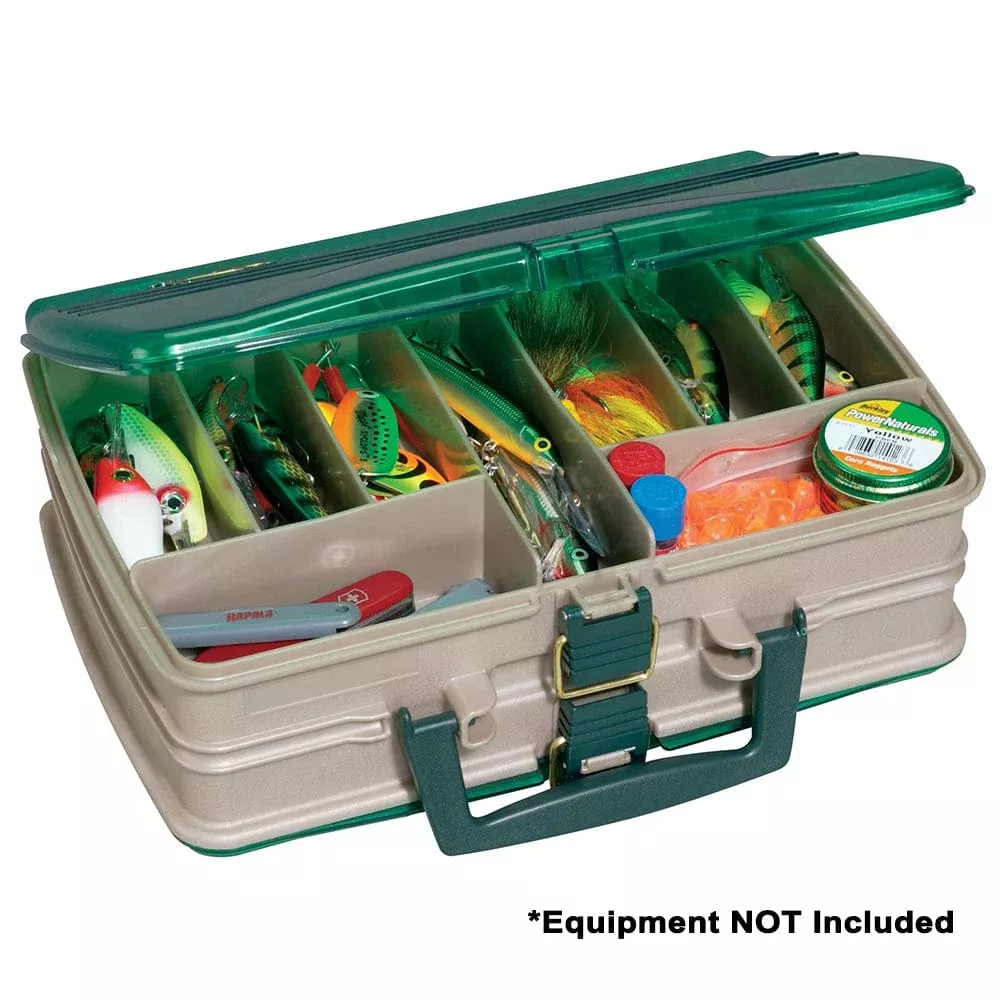 Plano Double-Sided 20-Compartment Satchel – Sandstone/Green