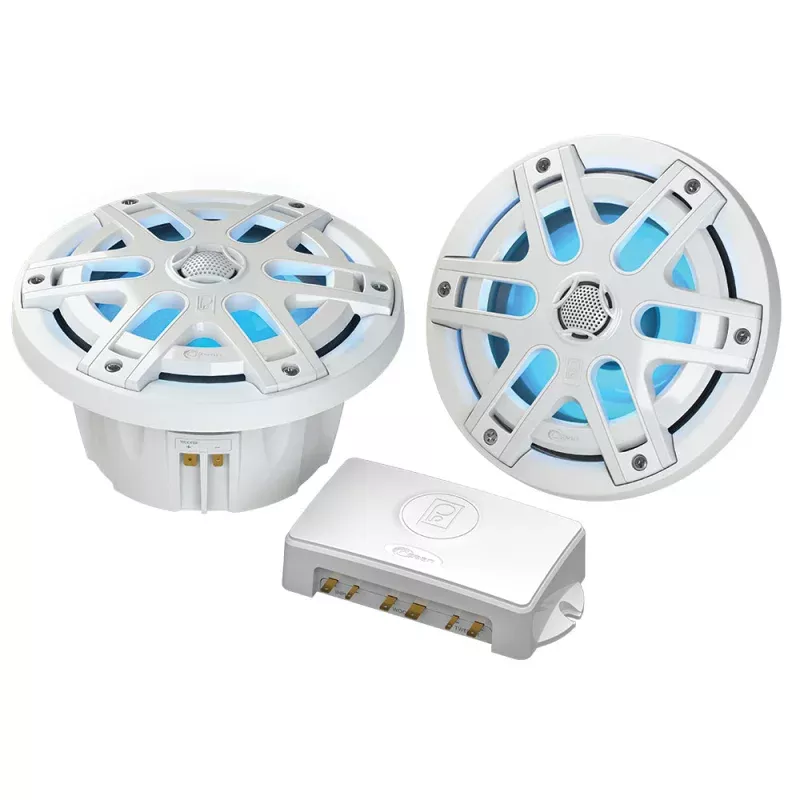 Poly-Planar MA-OC6 6.5 480 Watt Waterproof Blue LED Speaker – White