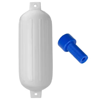 Polyform G-6 Twin Eye Fender with Adapter - White