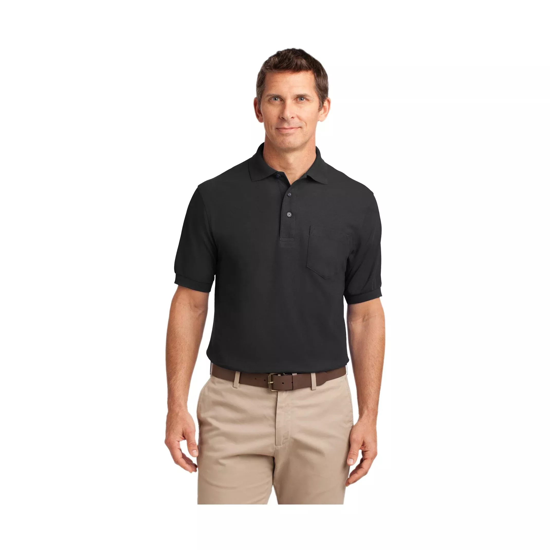 Port Authority Men's Silk Touch Polo with Pocket