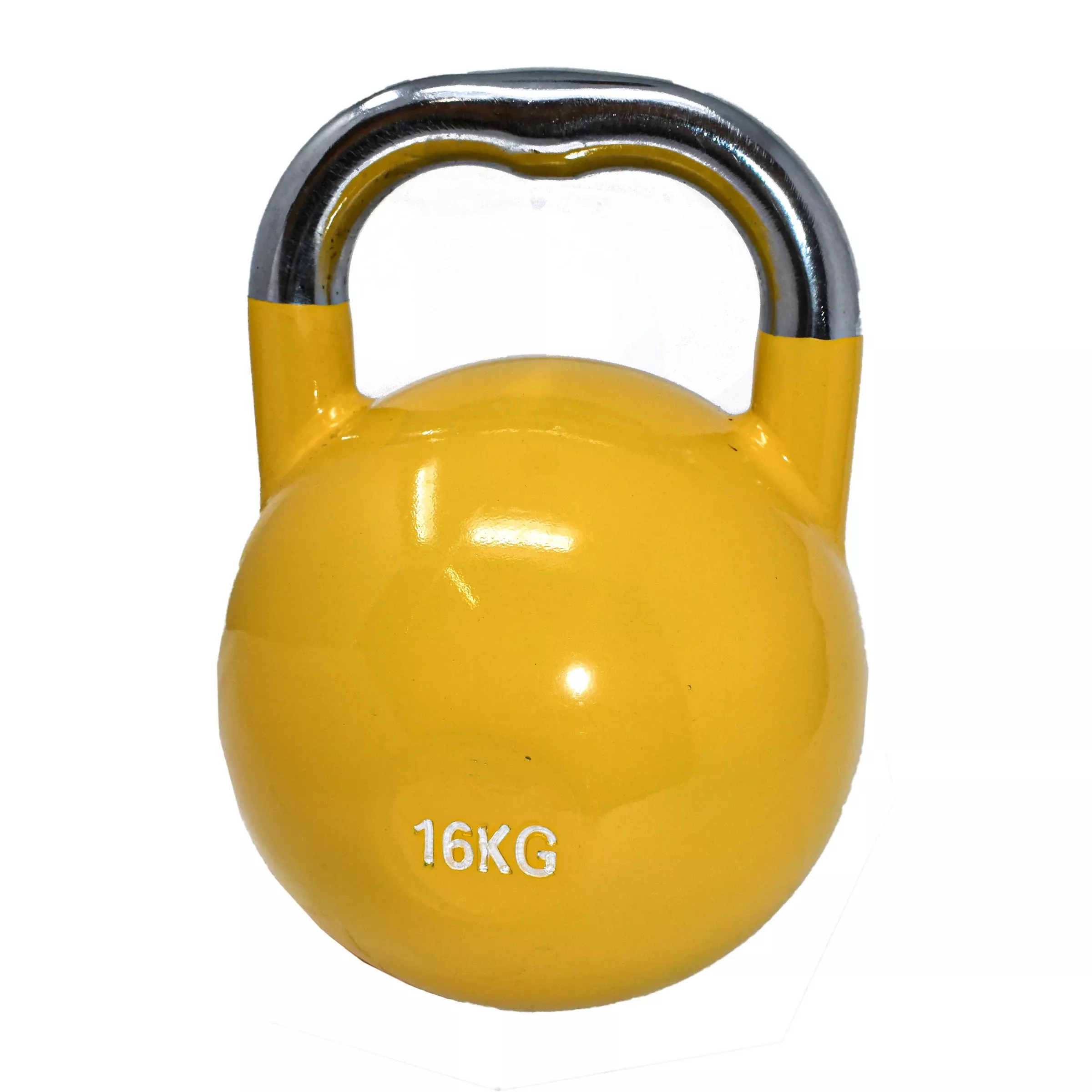 Premium Coated Steel Kettlebell – 35 lbs (16 kg) – Yellow
