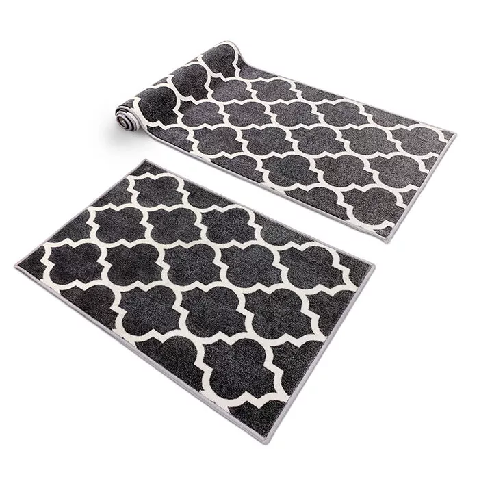 Prest-O-Fit Decorian 2-Piece RV Rug Set, Fossil Gray