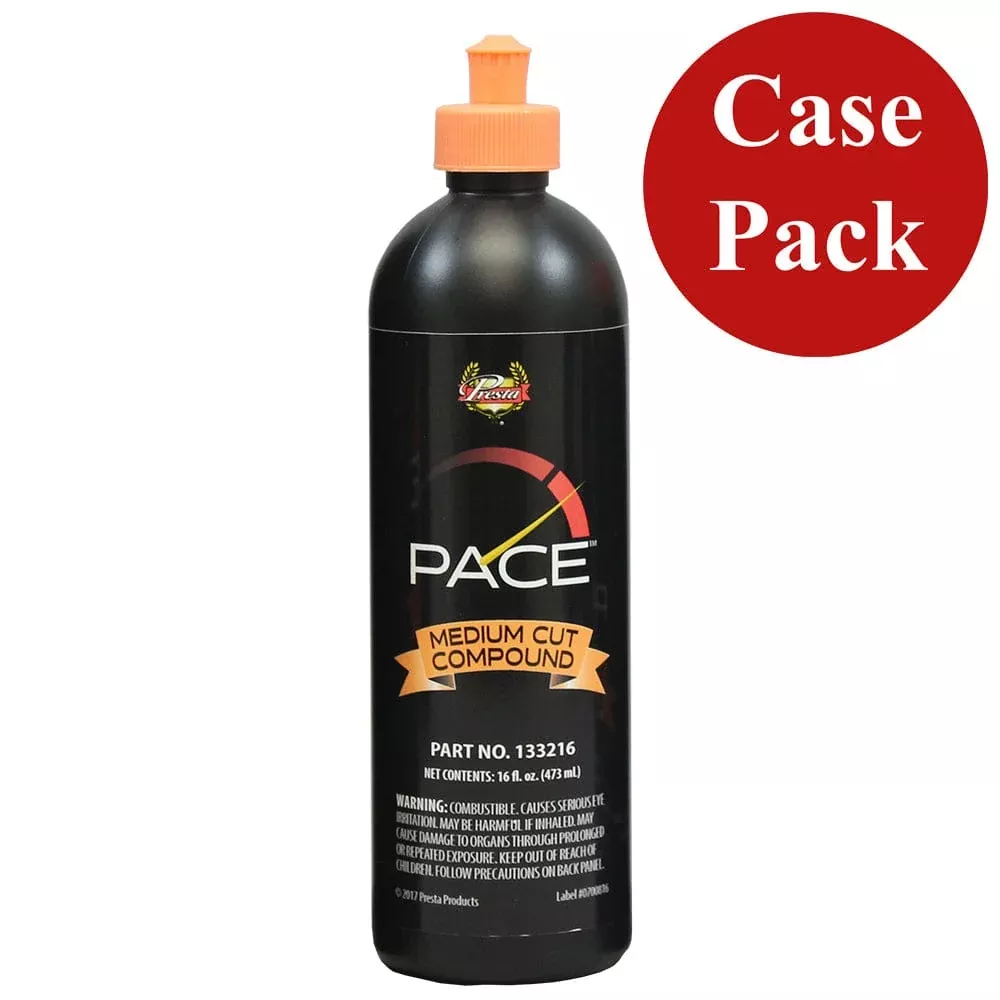 Presta PACE Medium Cut Compound – 16oz – *Case of 6*