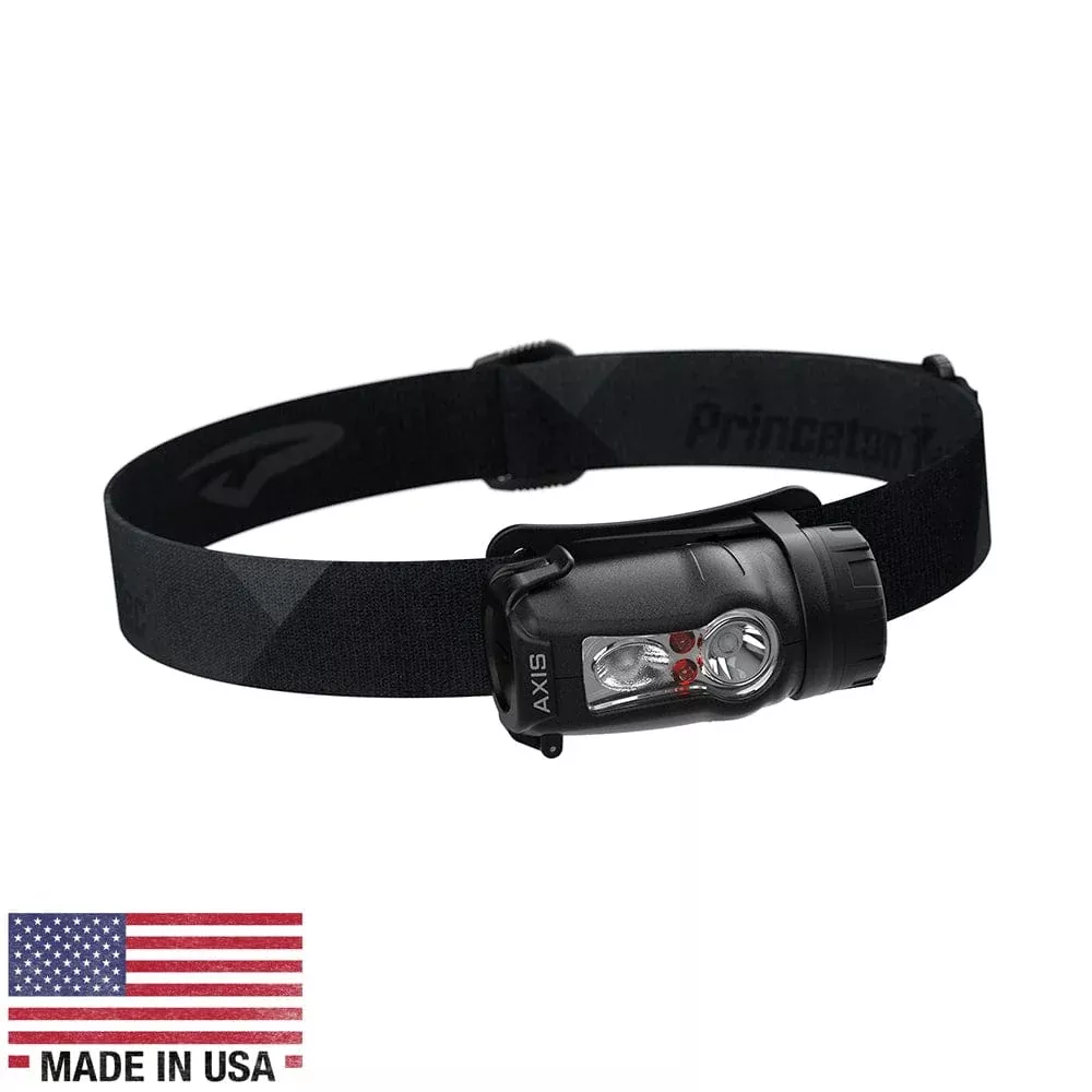 Princeton Tec Axis Rechargeable LED HeadLamp – Black/Grey