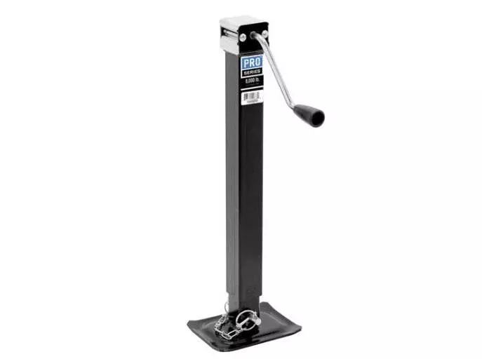 Pro Series Square Trailer Jack, No Mount, 8,000 lbs. Support Capacity, Sidewind, Weld-On, 15 Inch Travel• 1400850383