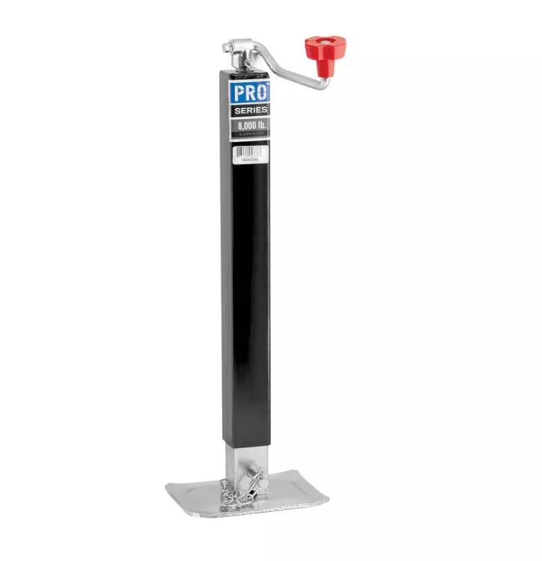 Pro Series Square Trailer Jack, No Mount, 8,000 lbs. Support Capacity, Top Wind, Weld-On, 15 in. Travel• 1400800383