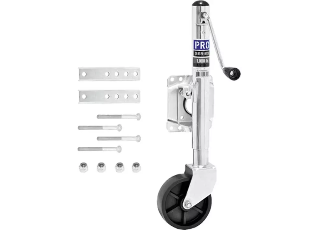 Pro Series Utility Trailer Jack, Side Mount, 1,000 lbs. Lift Capacity, Sidewind, Bolt-On, 10 Inch Travel • 1,000 Lbs Lift • EJ10000101