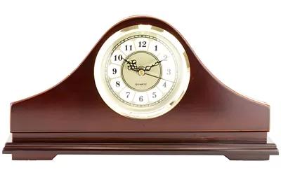 PS Products, Concealment Mantle Clock,Mahogany Wood