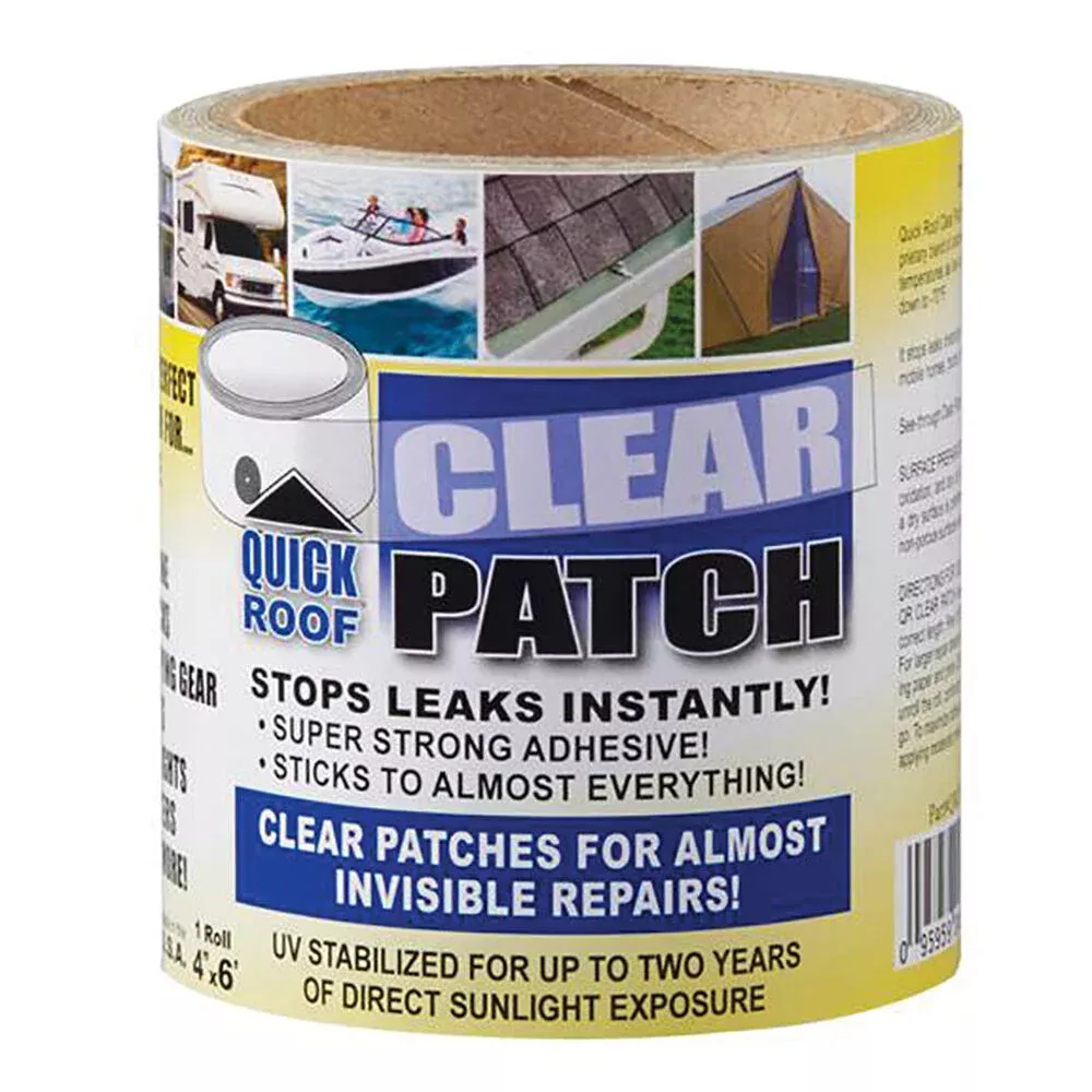 Quick Roof Clear Patch, 4" x 6" Roll