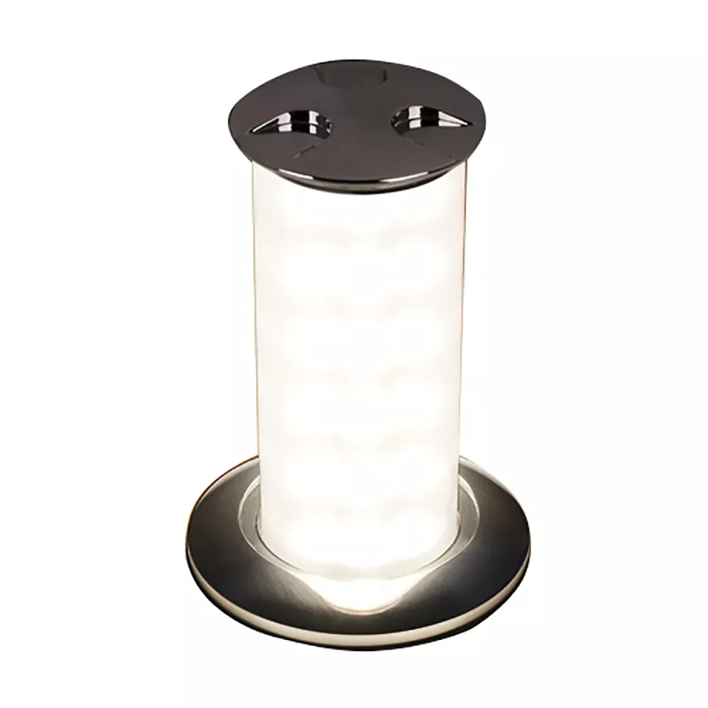 Quick Secret 3W Retractable Lamp w/Automatic Switch IP66 Mirrored Chrome Finish - Warm White LED - FASP3562X12CA00