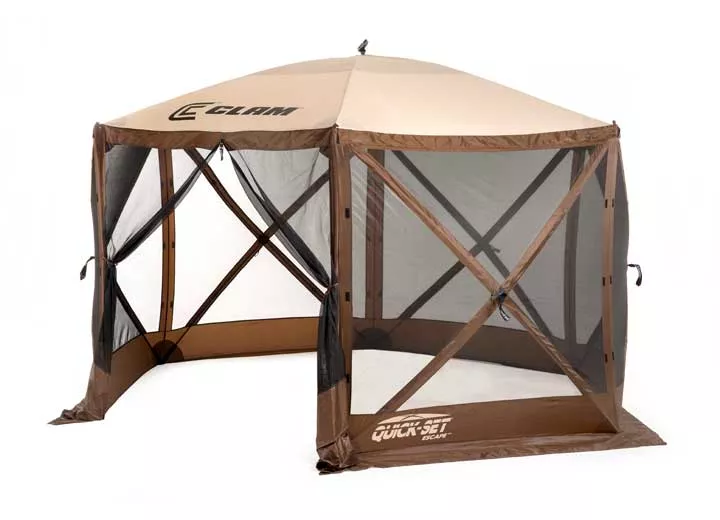 Quick-Set Escape 6-Sided Screen Shelter – Brown/Tan• 9879