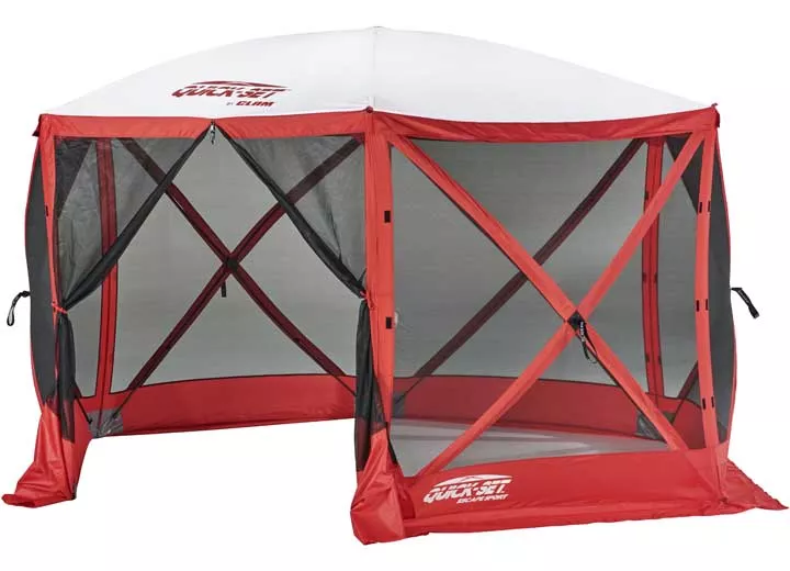 Quick-Set Escape Sport 6-Sided Screen Shelter – Red/White• 14200