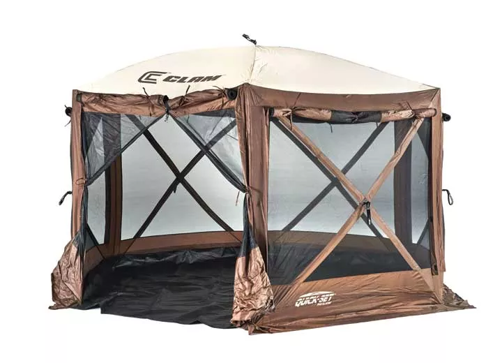 Quick-Set Pavilion Camper Screen Shelter – Brown/Tan• 12876