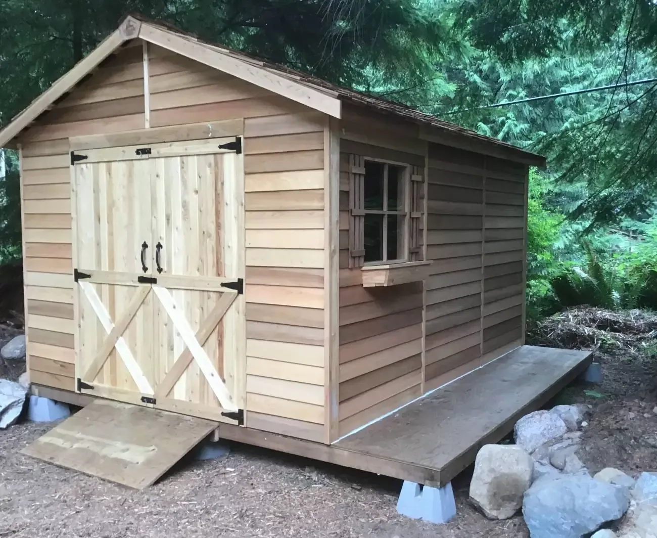 Rancher Wood Storage Shed - 10ft x 12ft
