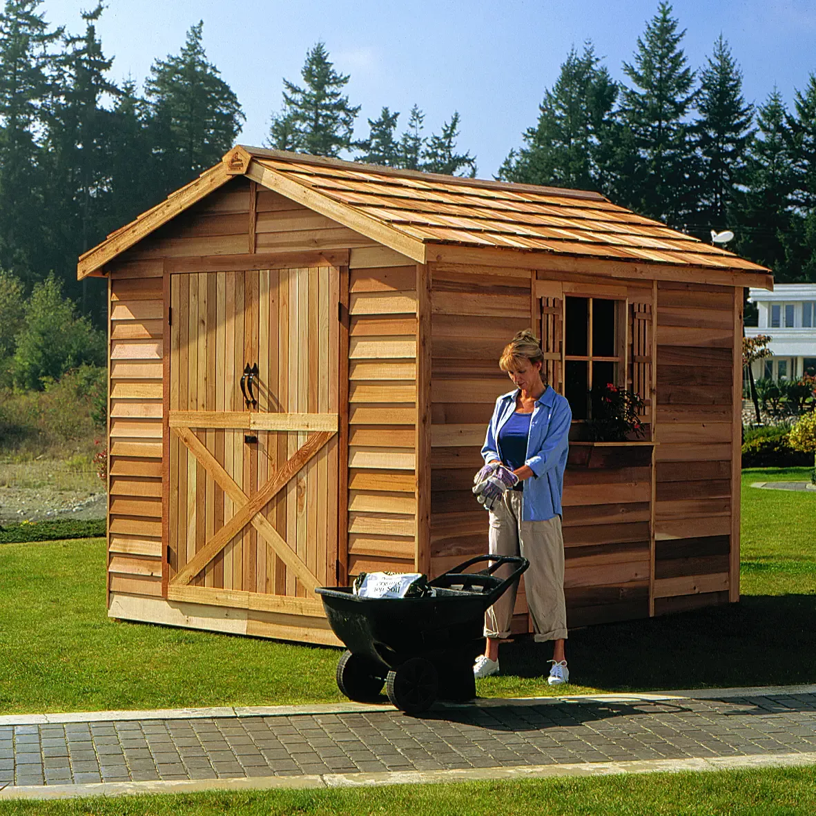 Rancher Wood Storage Shed - 8ft x 10ft